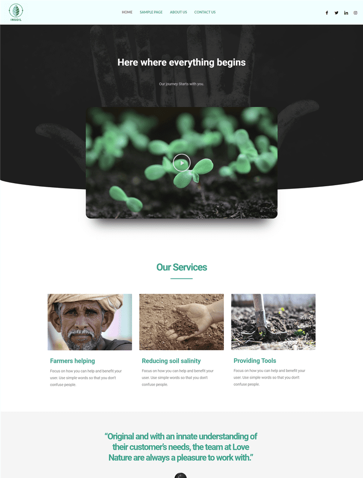 WordPress Soil website