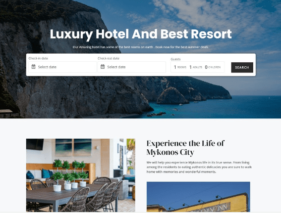 Travelife a Hotel reservation website Using WordPress