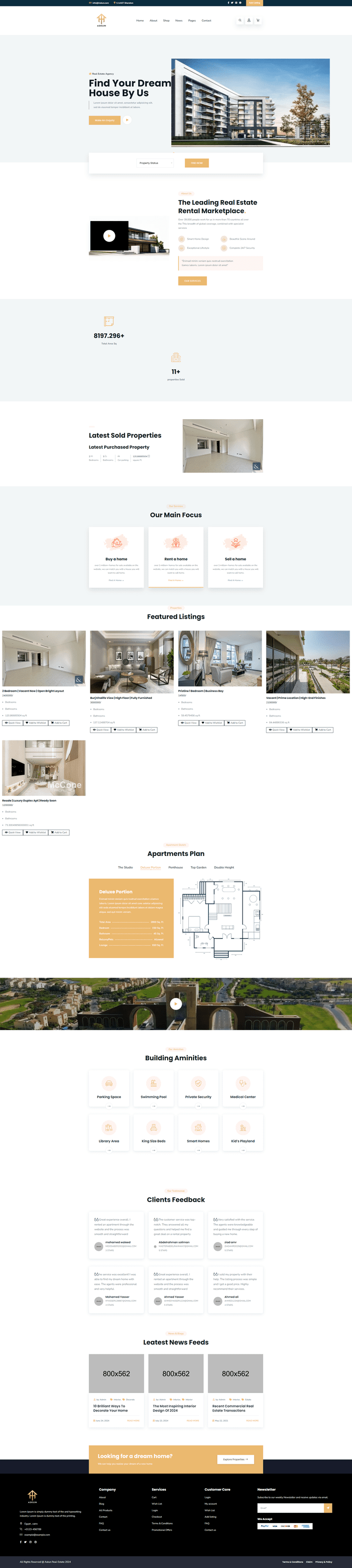 موقع اسكن للعقارات  باستخدام React js , Firebase , Html , css,  javascript , tailwind css