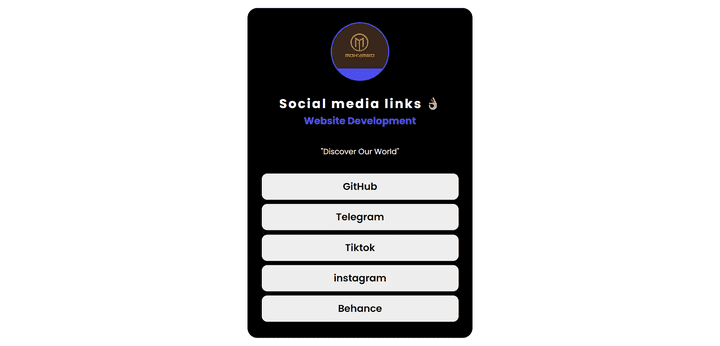 Social media links with html ,css,javascript