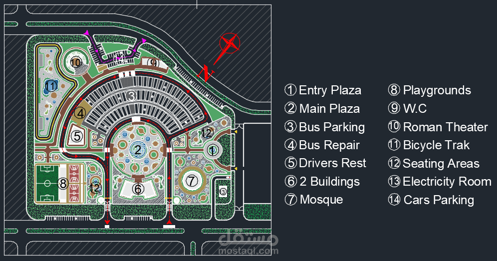 مشروع جراج خاص لارض ملحقة بجامعة