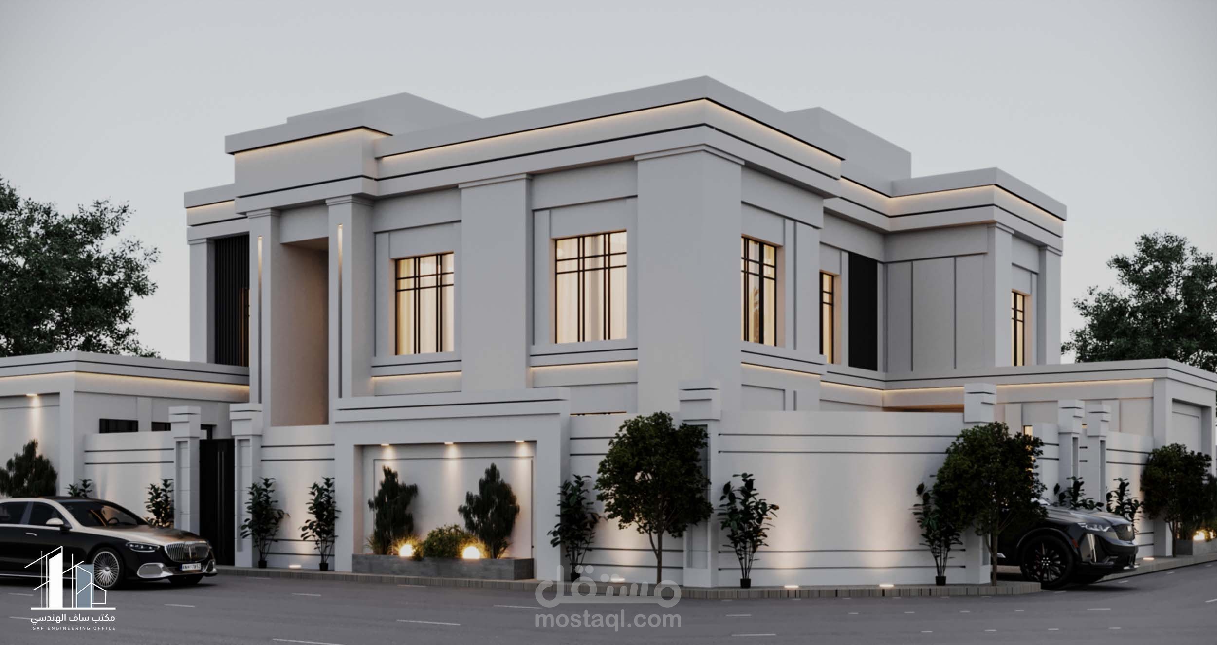 تصميم فيلا خاصة في السعودية .