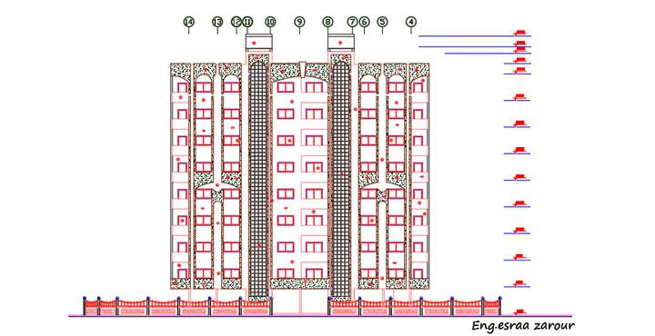 تصميم بناء برجي سكني