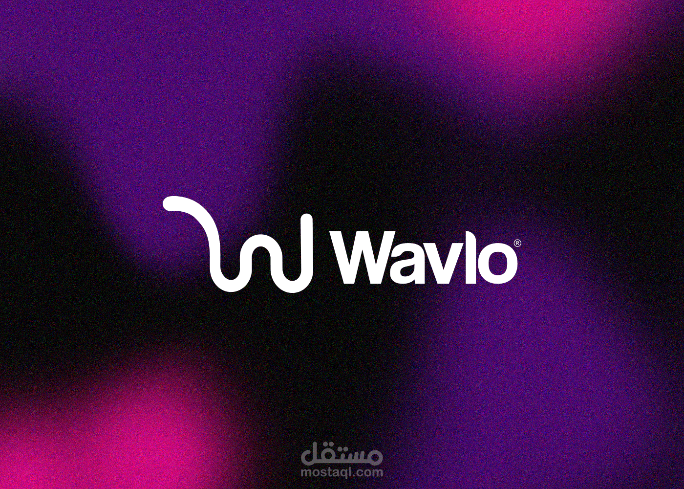 هوية بصرية وشعار لتطبيق اغاني Wavlo