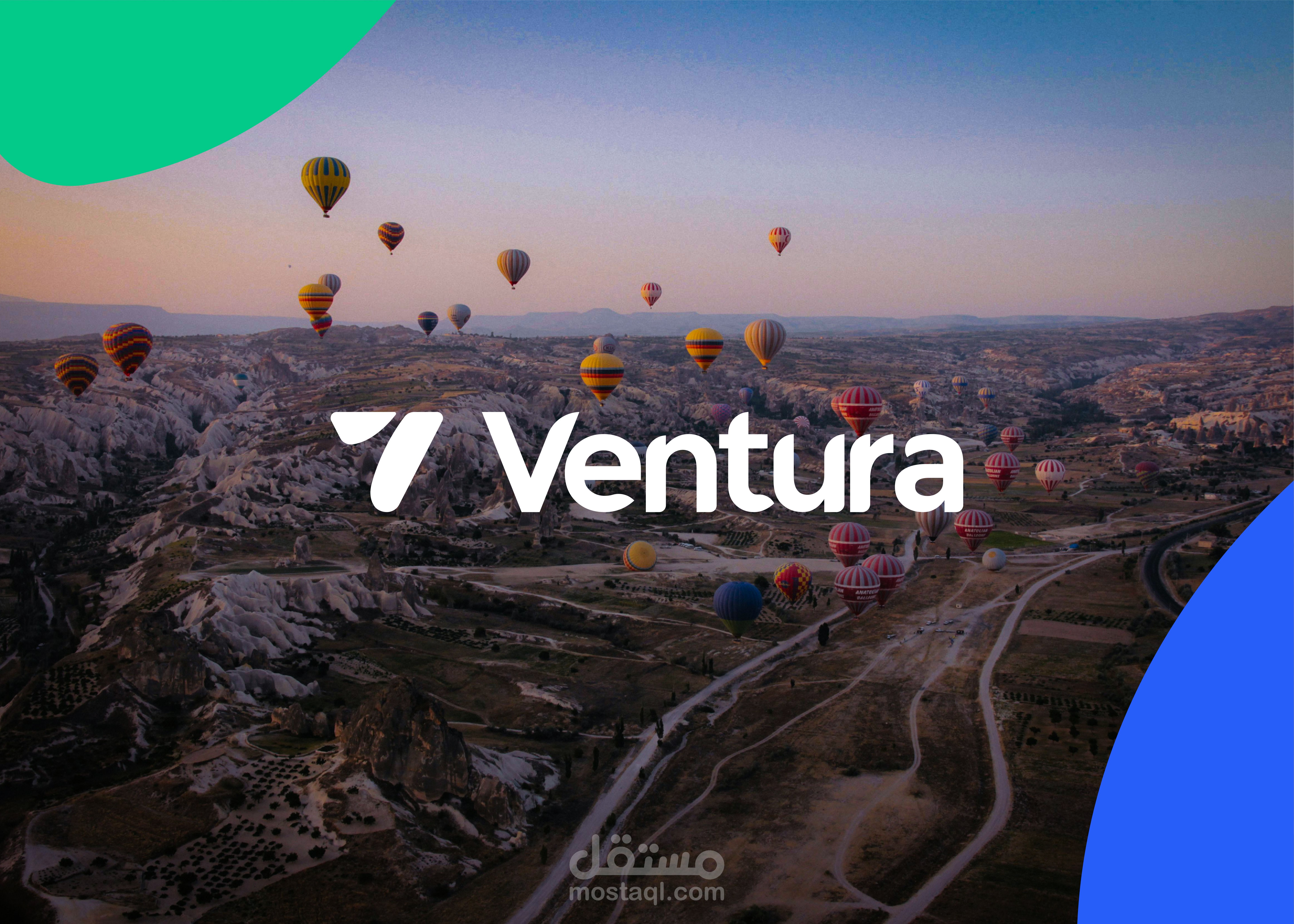 شعار وهوية بصرية لشركة سياحة Ventura