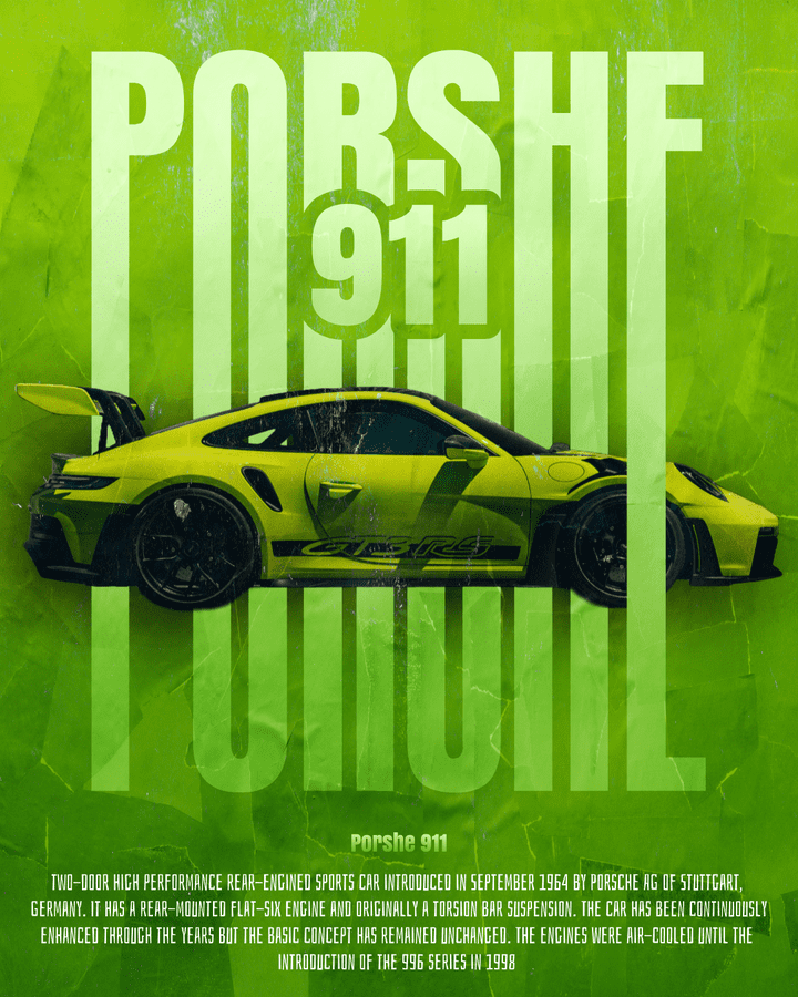 Porshe 911 poster