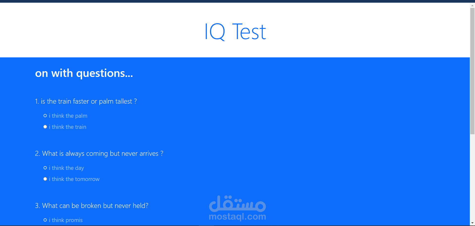 quiz Web App