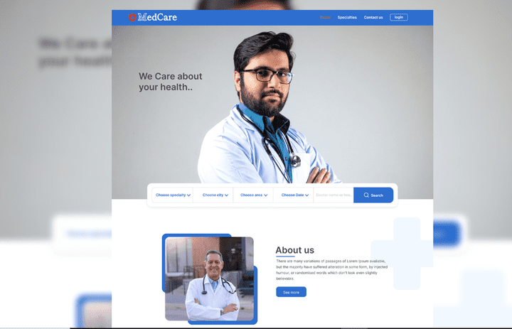 Doctors booking website