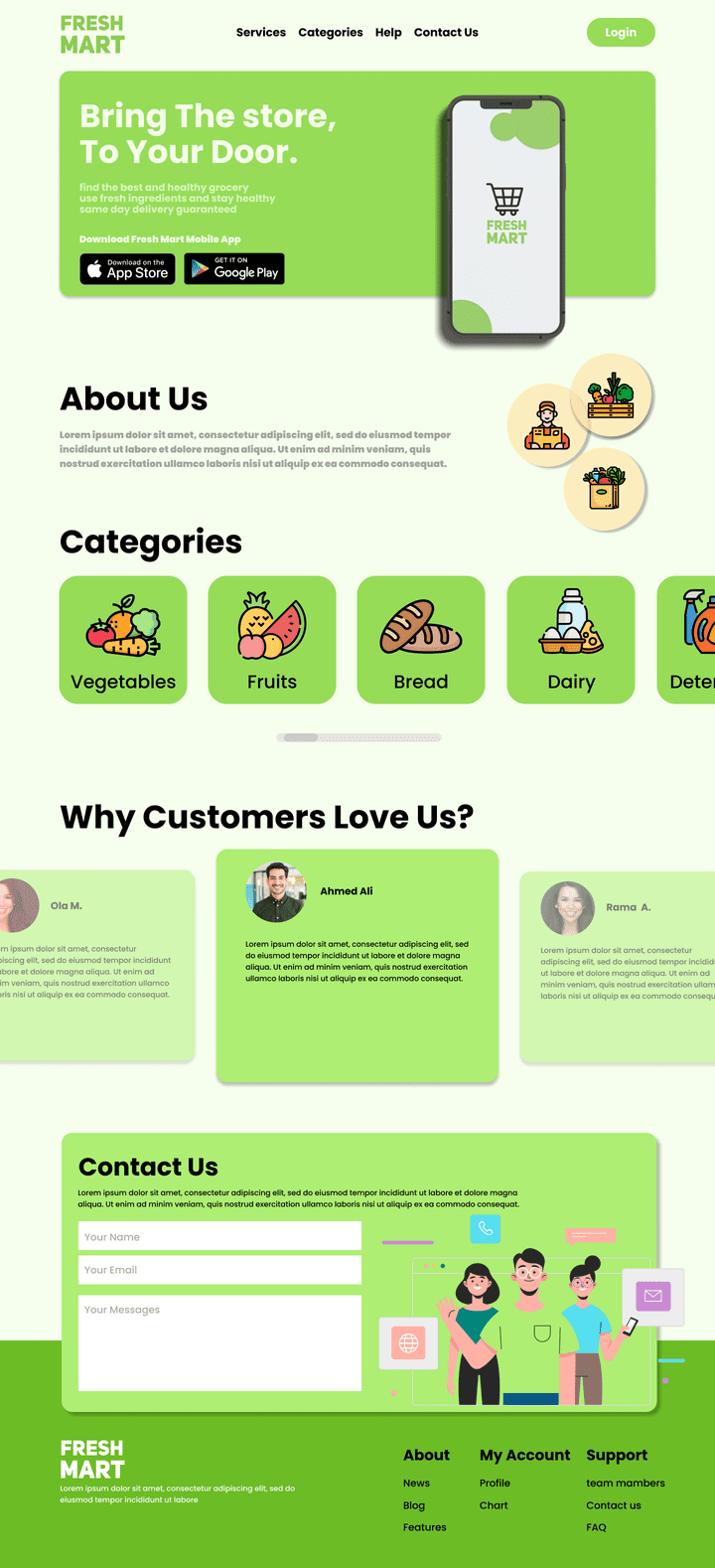 Grocery Shopping Landing Page