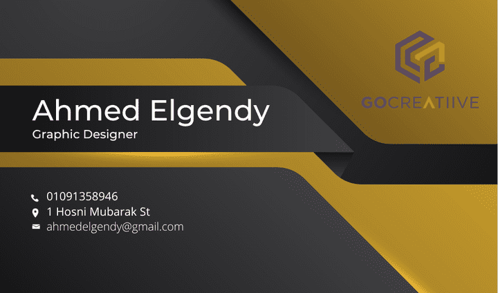 business card For a design company