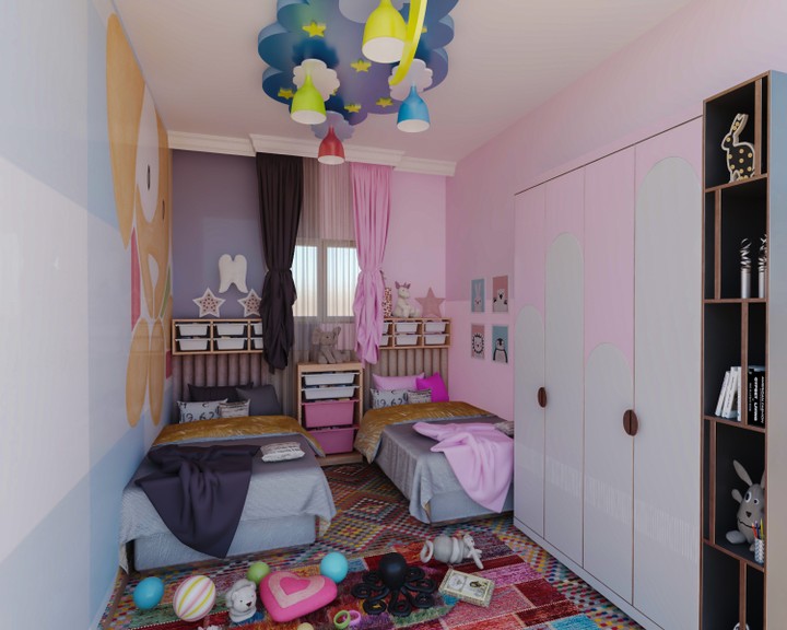 3D design for a children's room, area 2.7 x 3.5 designed by Mustafa K Abd Elmjeed