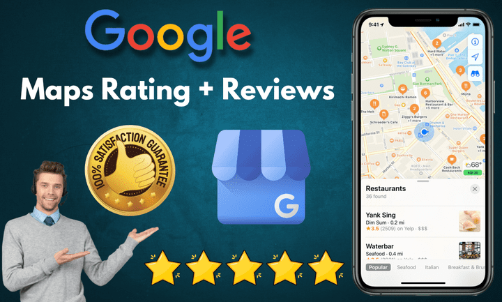 تقييمات جوجل ماب google maps rating + reviews