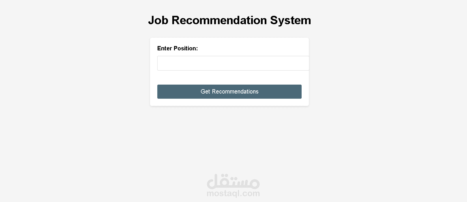 Job recommendation Flask app