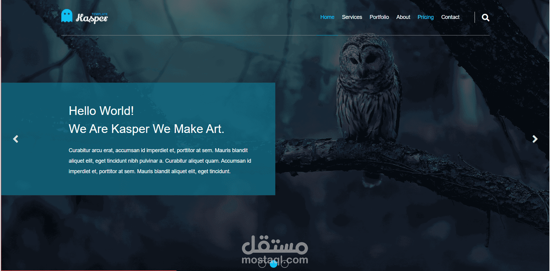 html css تصميم Kasper web site