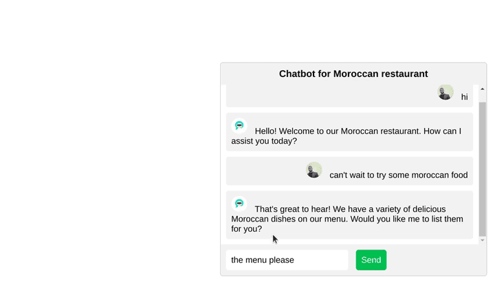 روبوت محادثة (ChatBot) خاص بالمطاعم المغربية