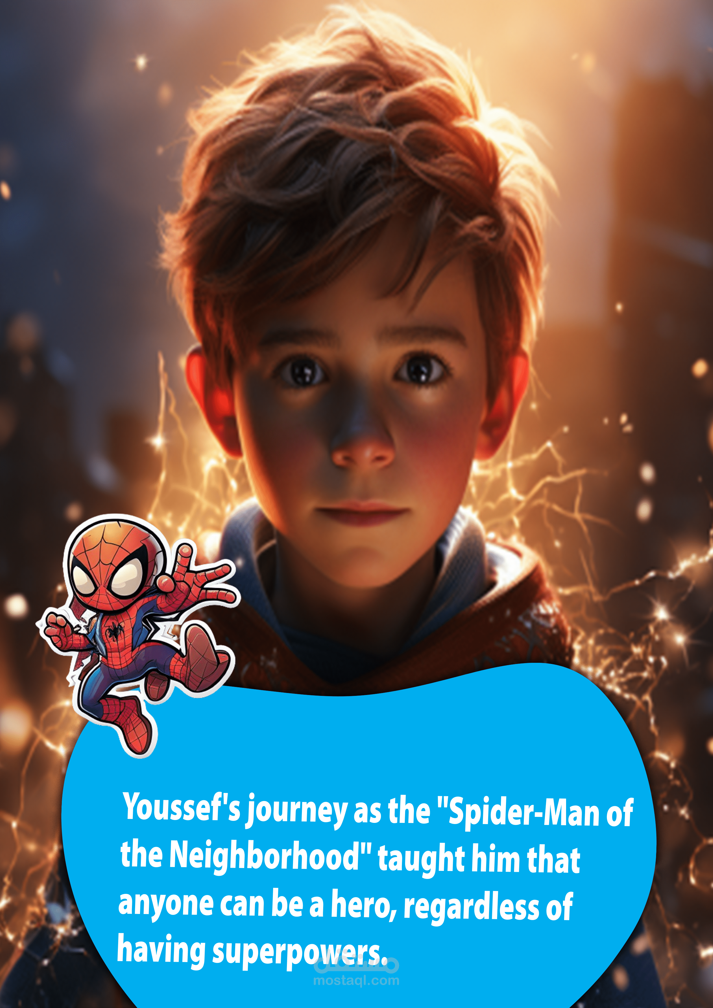 The story of Youssef and the adventures of Spider-Man