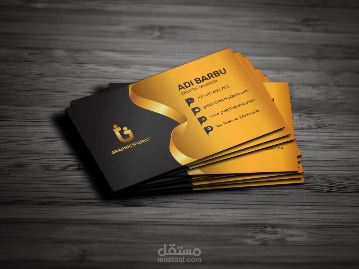 تصميم (كارت شخصي - بطاقة عمل [business card] ) بشكل جذاب