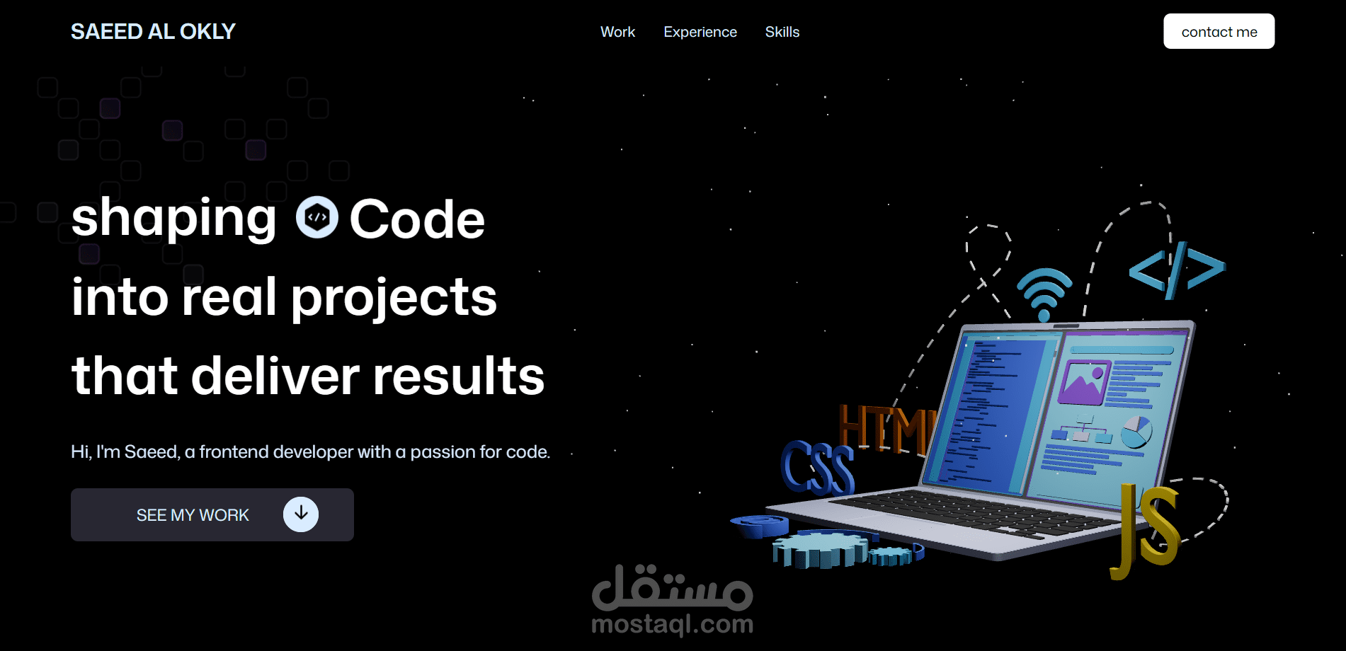 موقعي الشخصي personal portfolio