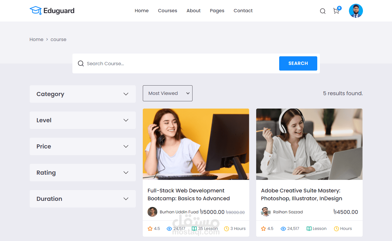 E-Learning Platform for Interactive Online Courses