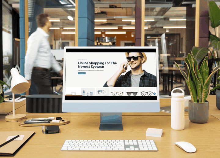 تصميم موقع كـ متجر بيع نظارات