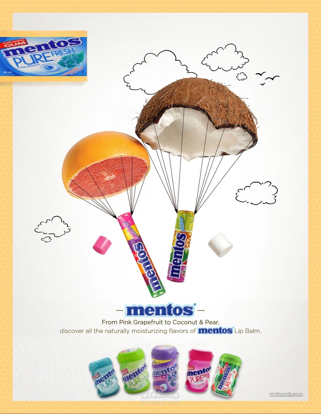 تصميم اعلان ل علكه Mentos