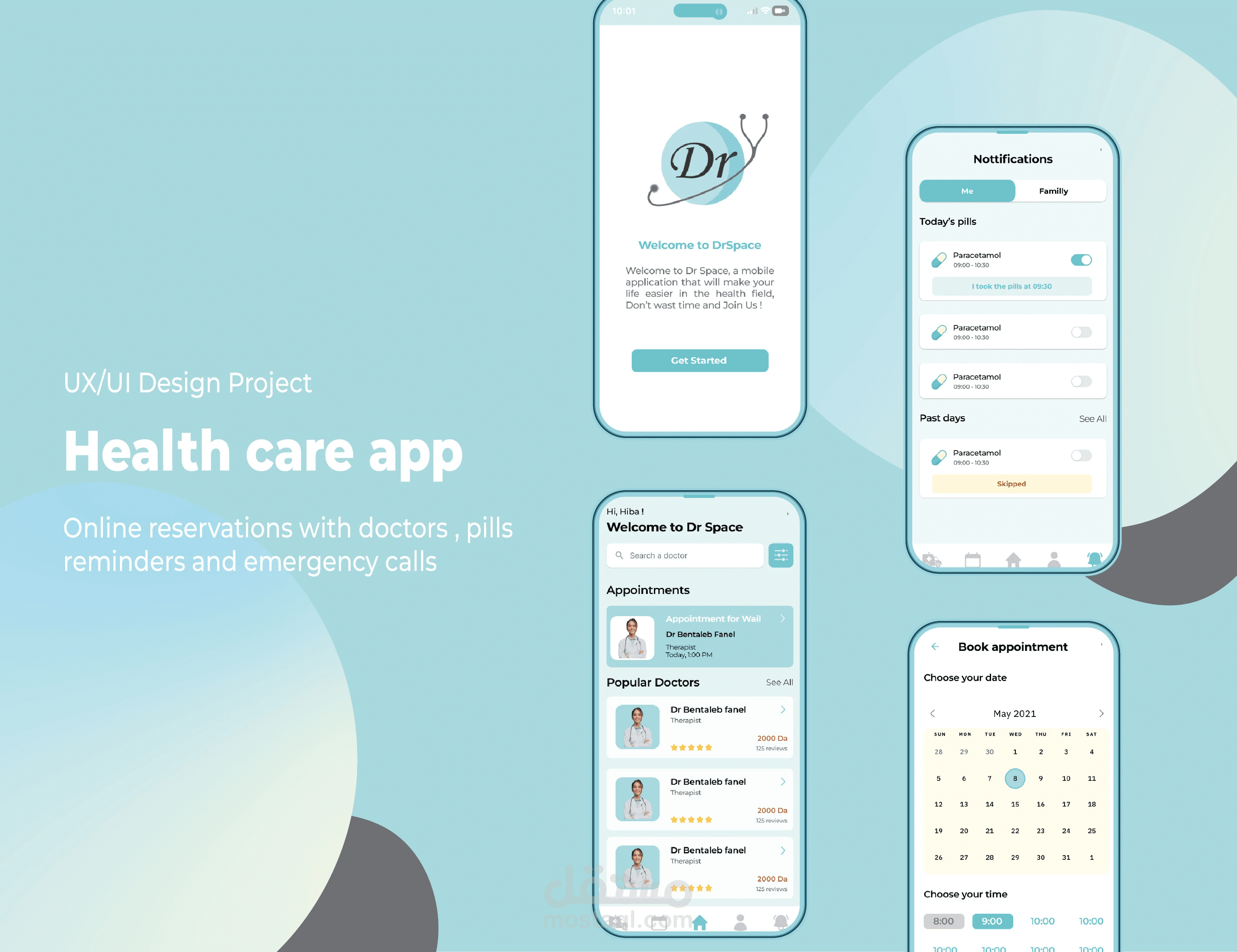 UI UX for a mobile application for doctor appointments