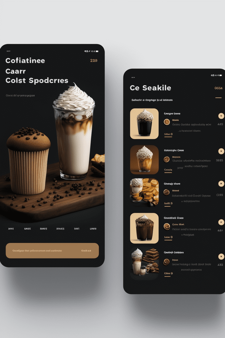 نماذج اولية لتطبيقات قهوة