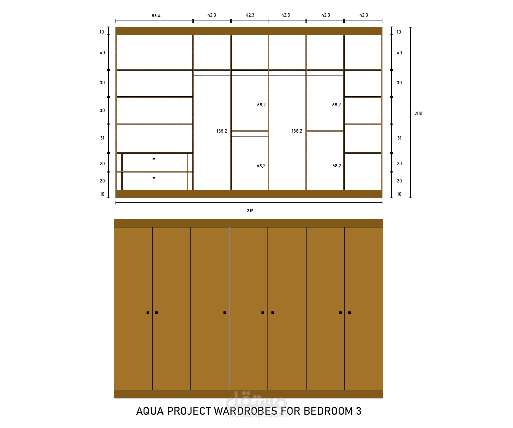 تصميم وتنفيذ دواليب لعدد 22 فيلا