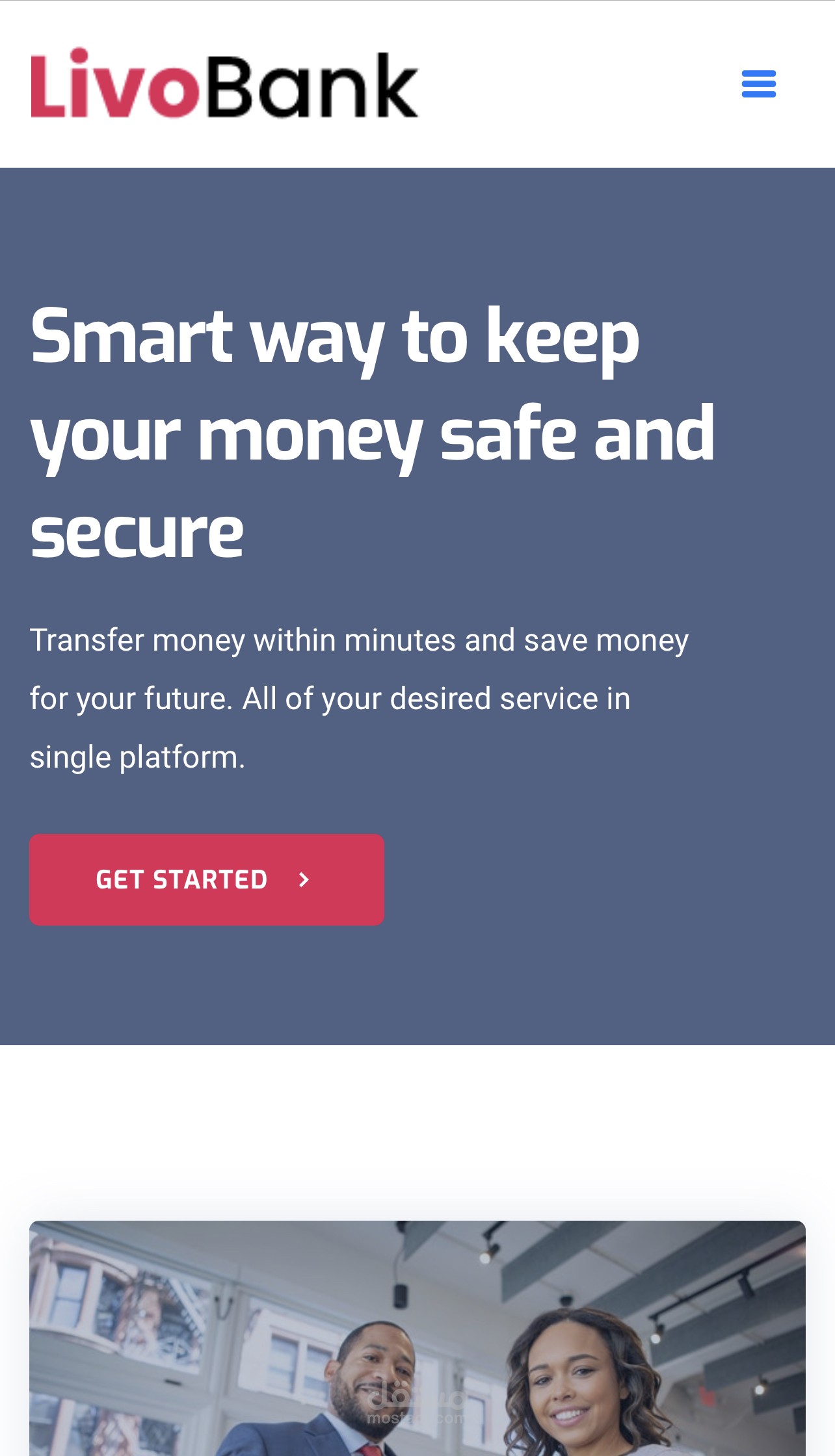 Create a bank website