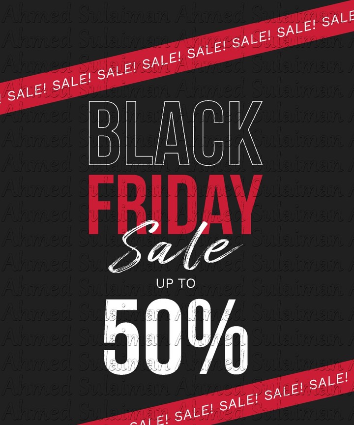 تصميم  خصم 50% لـ BLACK FRIDAY