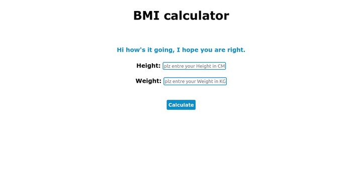 تطبيق ذو واجهة بسيطة لحساب BMI .