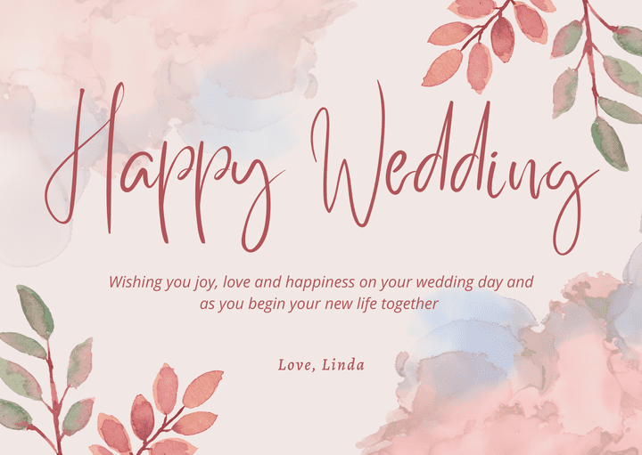 Wedding Congratulation Card