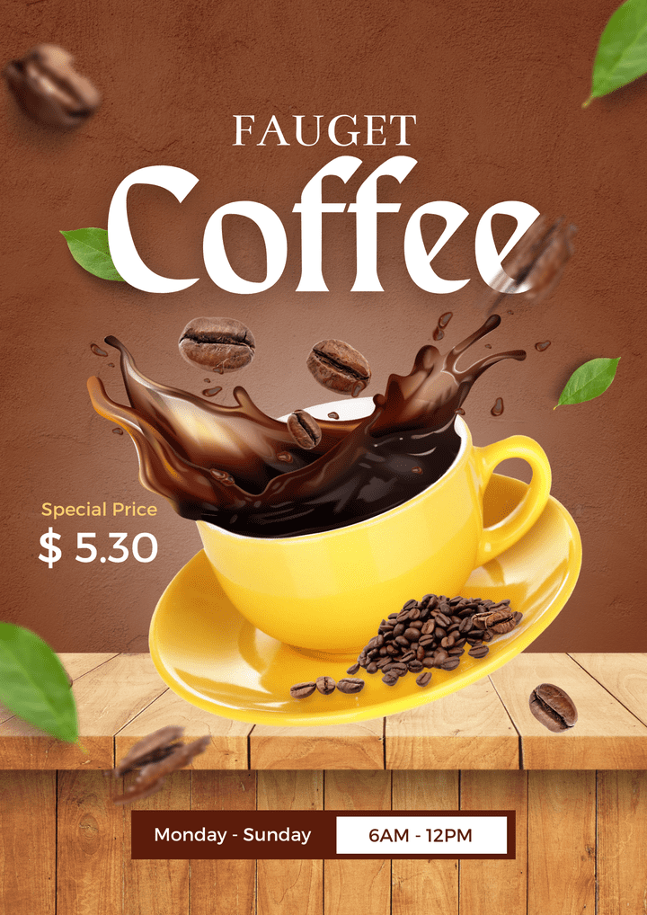 تصميم بوسترات لمحل قهوة cafe posters