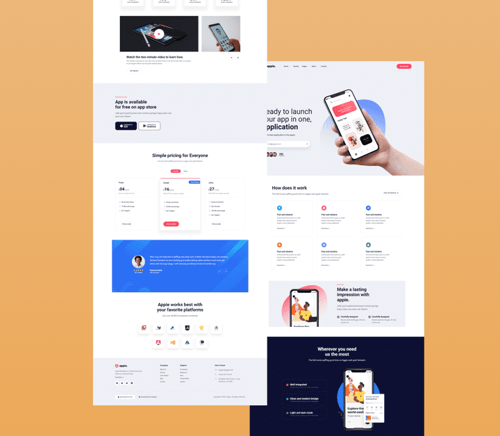 Appie Landing page
