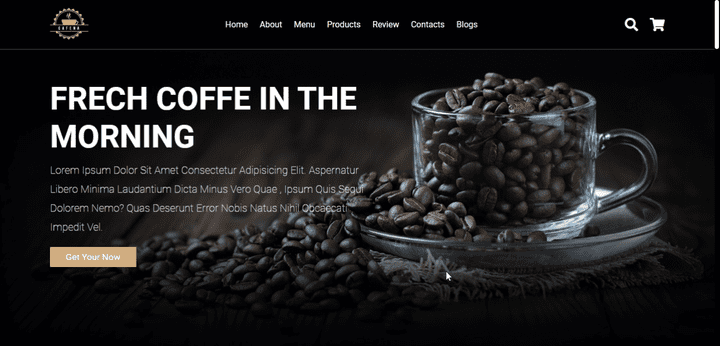 coffe-shop website