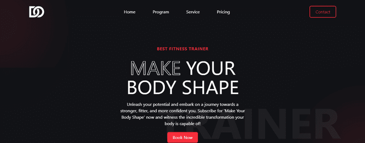 Fitness Trainer Website