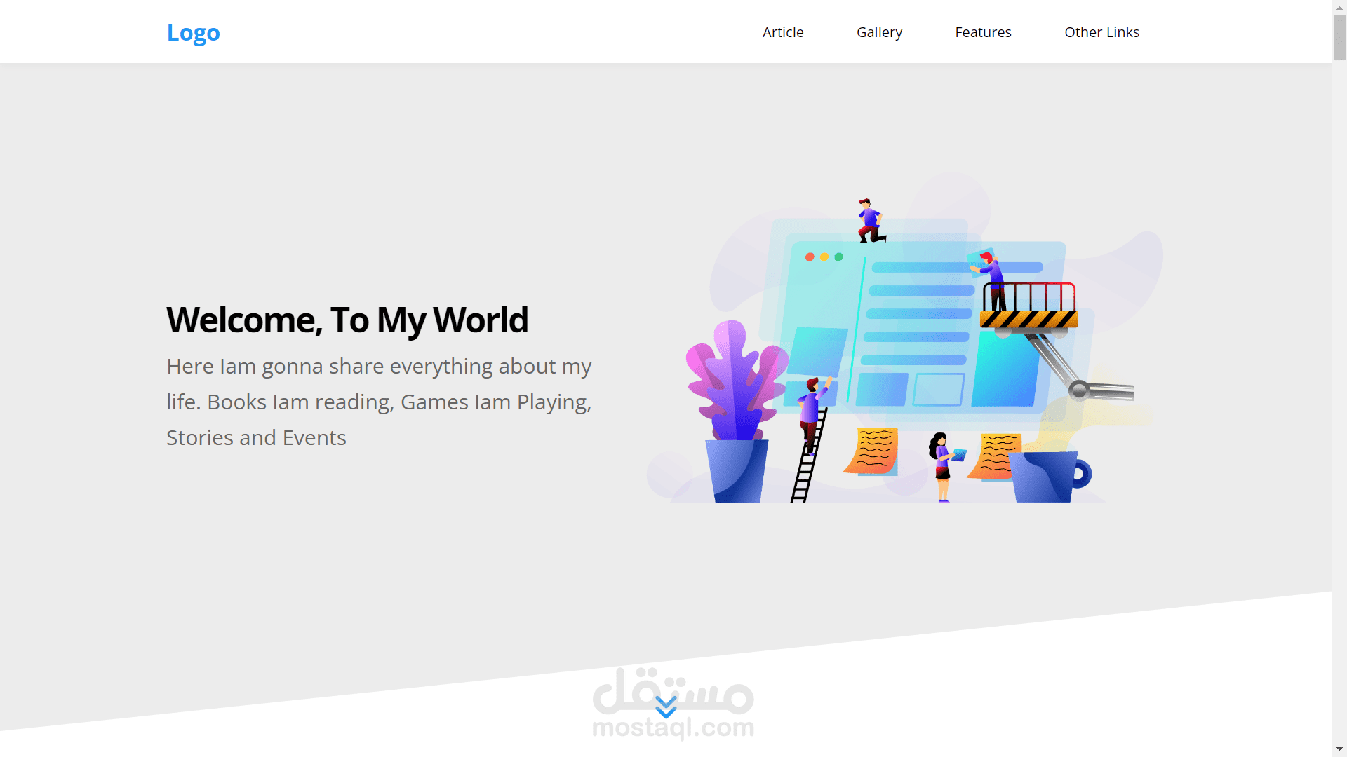 موقع الكتروني يحتوي علي عدة صفحات  باستخدام (html , css) فقط ومتجاوب مع جميع الشاشات