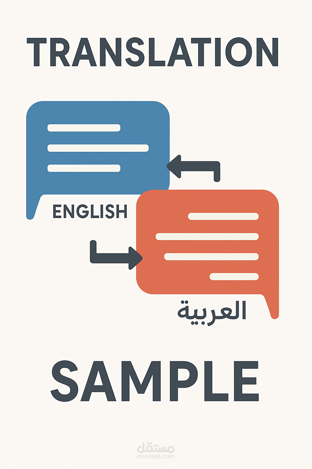 ترجمة  من الإنجليزية إلى العربية.