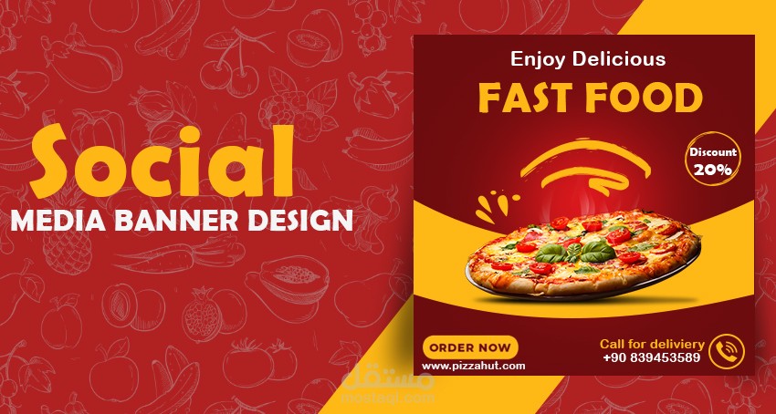 "Fast Food Promotion Banner"