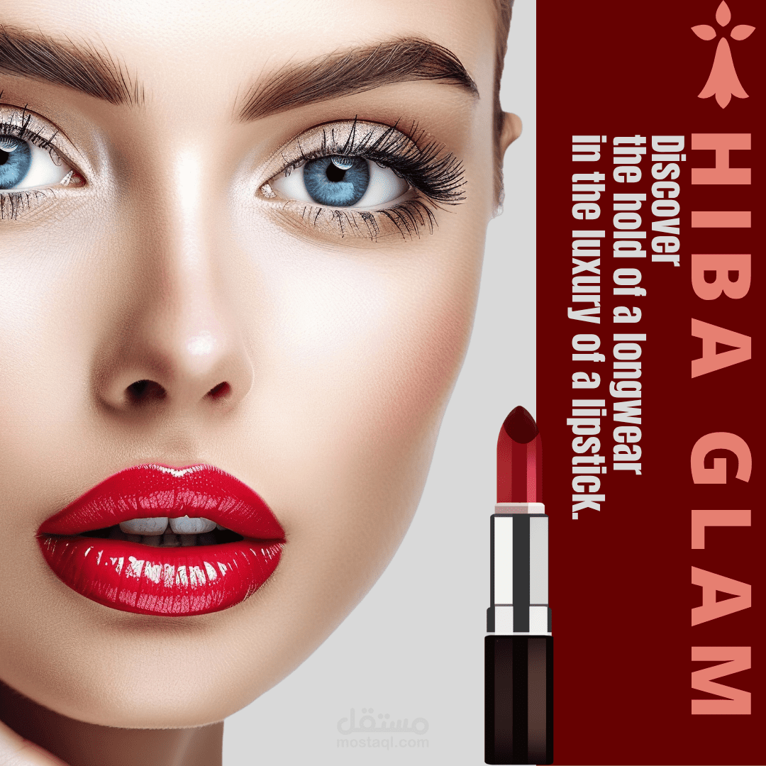 تصميم بوستات و إعلانات سوشيال ميديا لأحمر شفاه