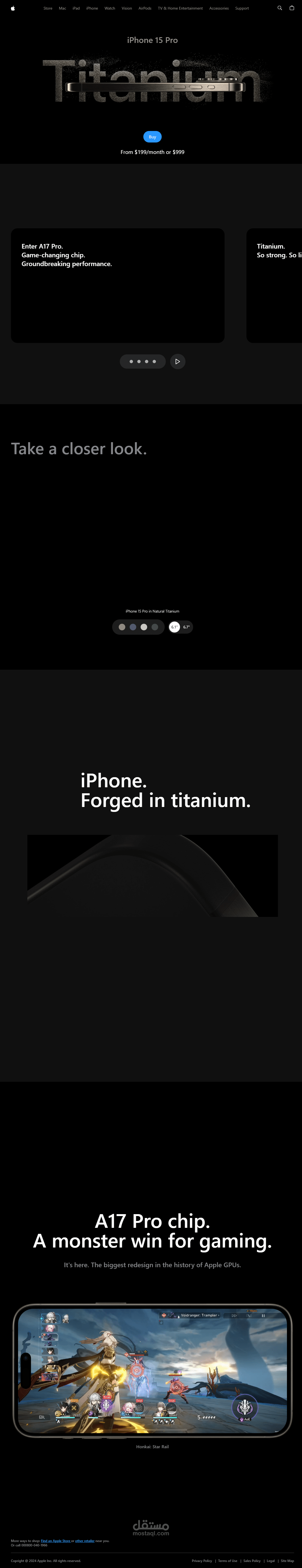 Apple iPhone 15 Website Clone