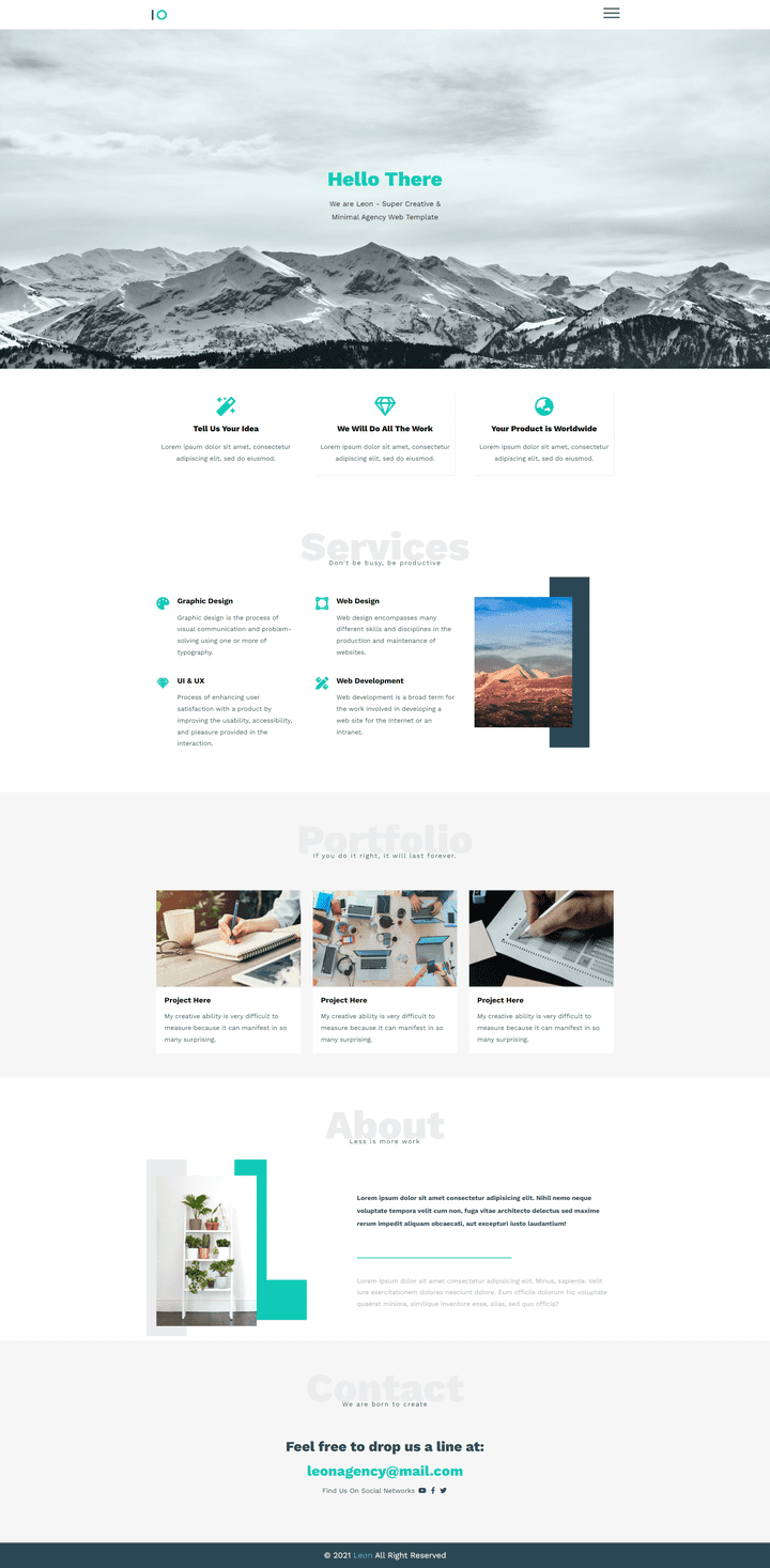 Responsive leon template