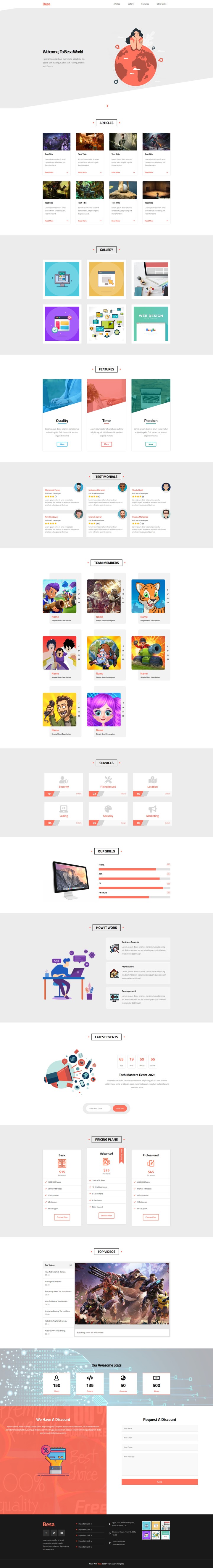 Responsive orange template