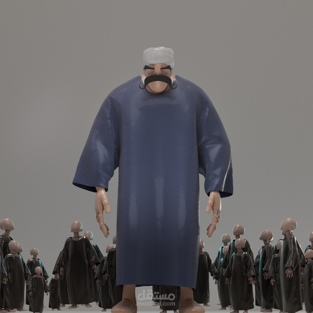 تصميم شخصية 3D لأحمد مكي من مسلسل الكبير اوي