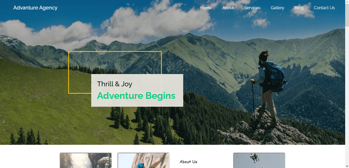 Travel Agency Landing Page