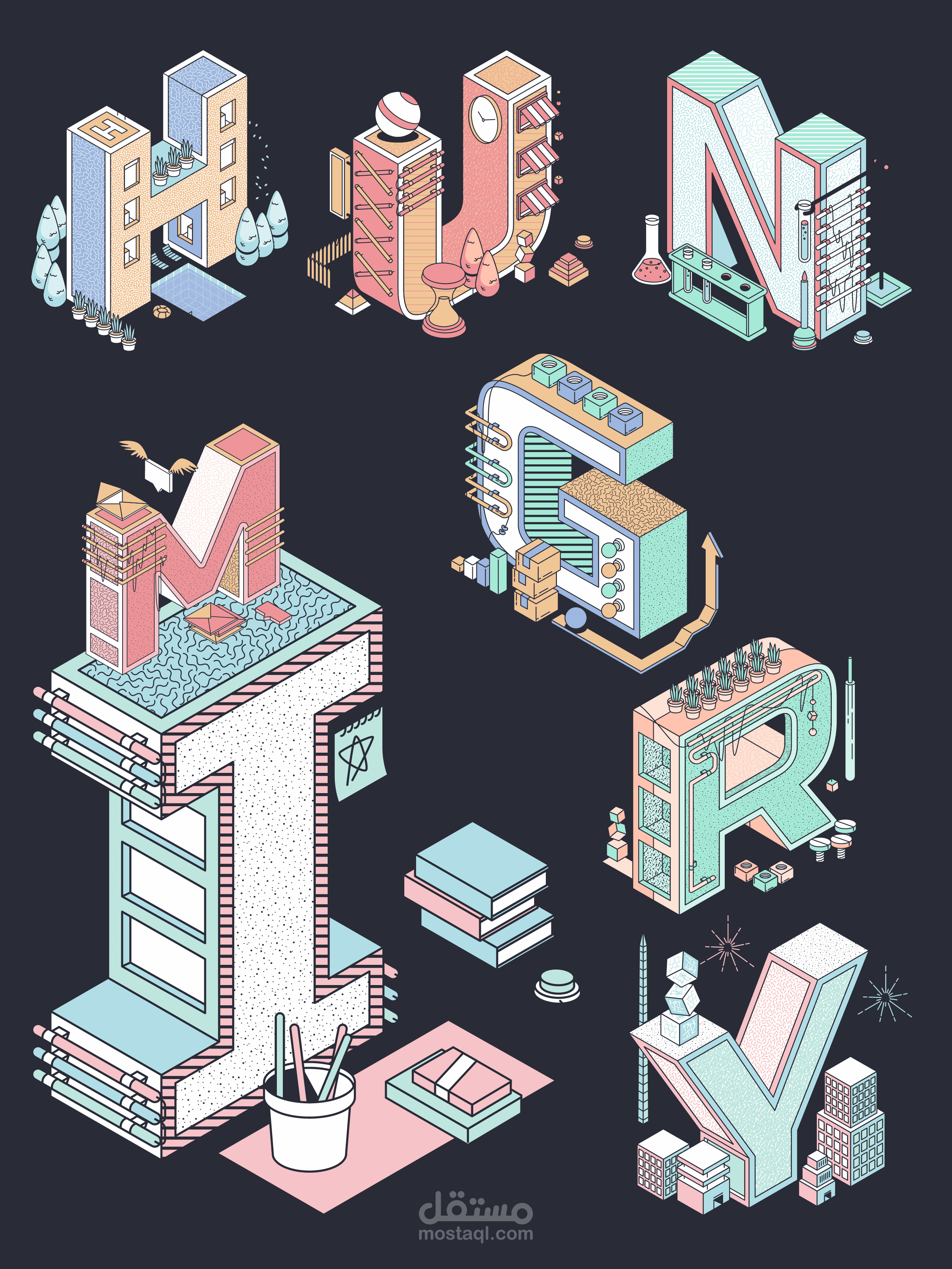 3d letters