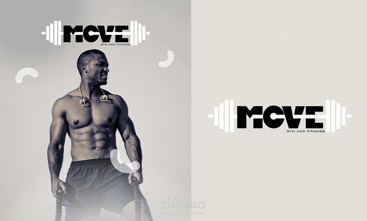 Minimal creative logo for Move Gym