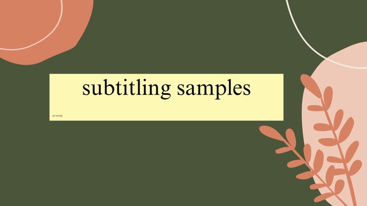 subtitling samples