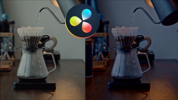 color correcting to a shiny morning scene to a cold calm scene using Davinci resolve 19