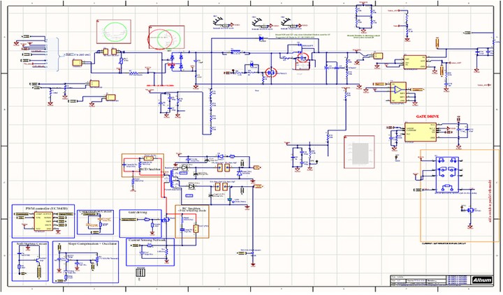 تصميم دائرة مطبوعة PCB لتصحيح معامل القدرة pfc